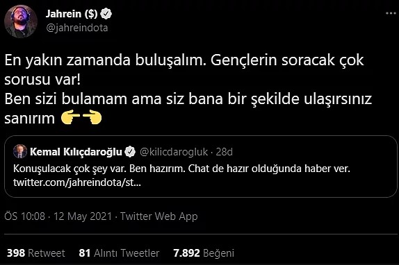 Kılıçdaroğlu Jahrein‘in Twitch kanalına misafir oluyor