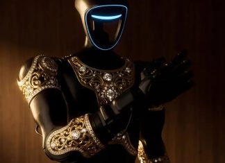 Caviar’dan Gövde Gösterisi: Altın Kaplama İlk Lüks İnsansı Robot Tanıtıldı Altın kaplama insansı robot