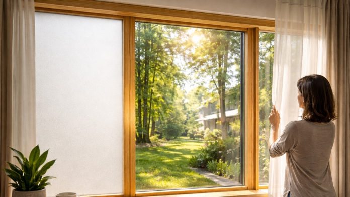 Şeffaf ahşap pencere