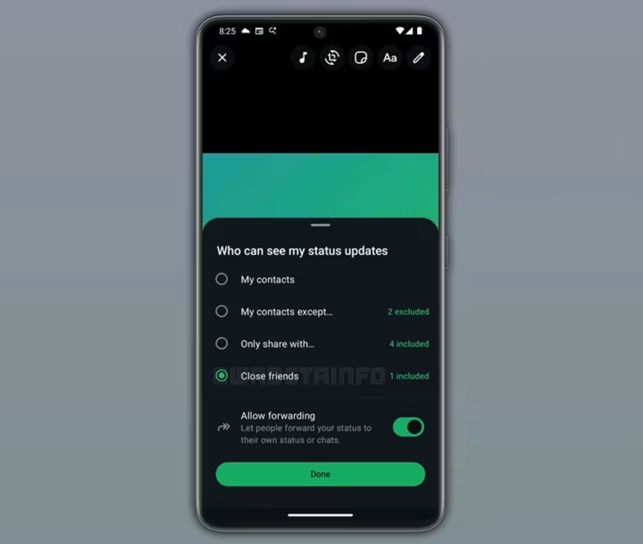 WhatsApp yakın arkadaşlar özelliği