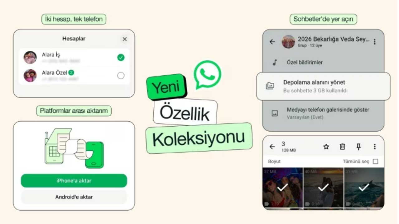 WhatsApp yeni özellikler