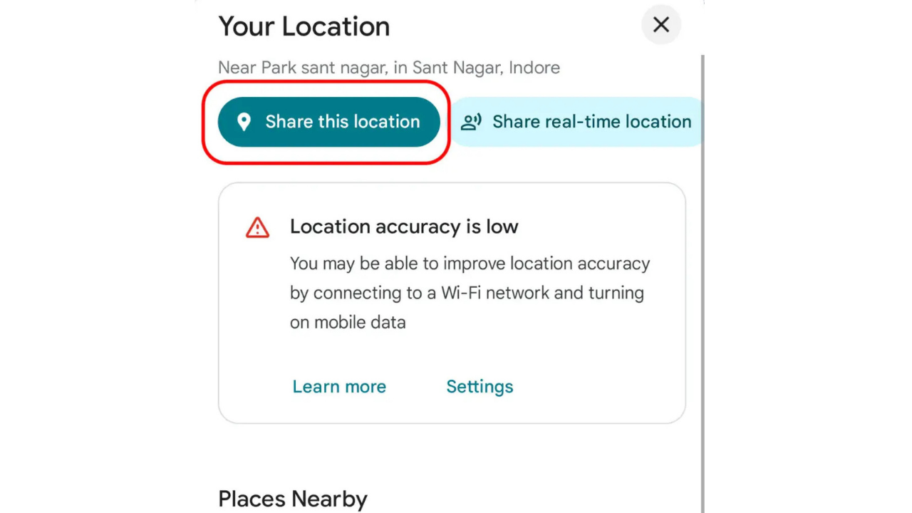 Google Haritalar konum paylaşımı