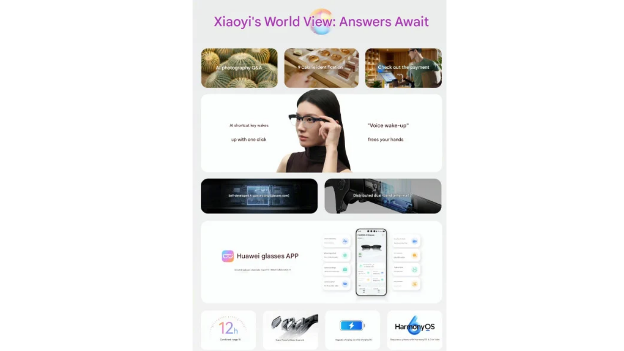 Huawei AI Glasses özellikleri