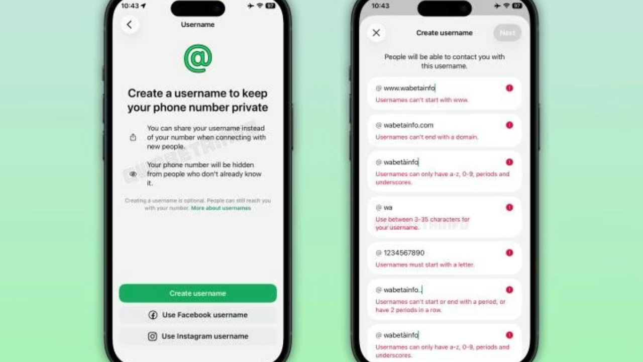 WhatsApp kullanıcı adı özelliği