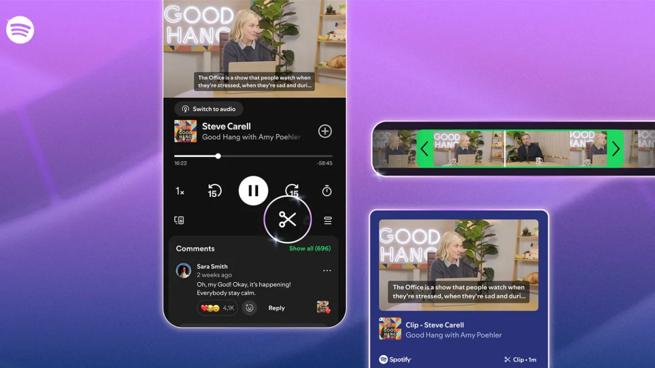Spotify podcast klibi paylaşma