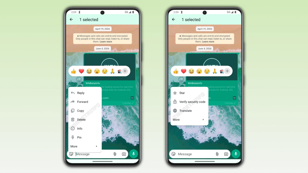 WhatsApp yeni Android arayüzü