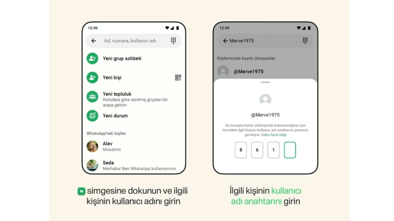 WhatsApp Kullanıcı Adı İle Mesajlaşma