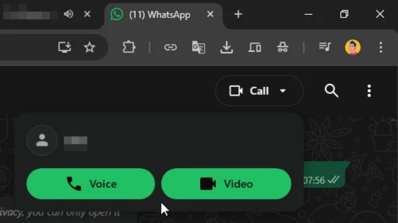 WhatsApp Web Doğrudan Arama