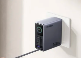 Ugreen 160W GaN Şarj Cihazı Dahili Kablo ve Ekranla Tanıtıldı Ugreen 160W GaN Şarj Cihazı