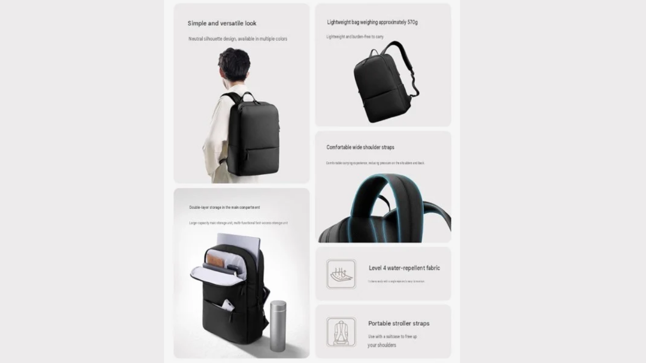 Xiaomi Mijia hafif sırt çantası